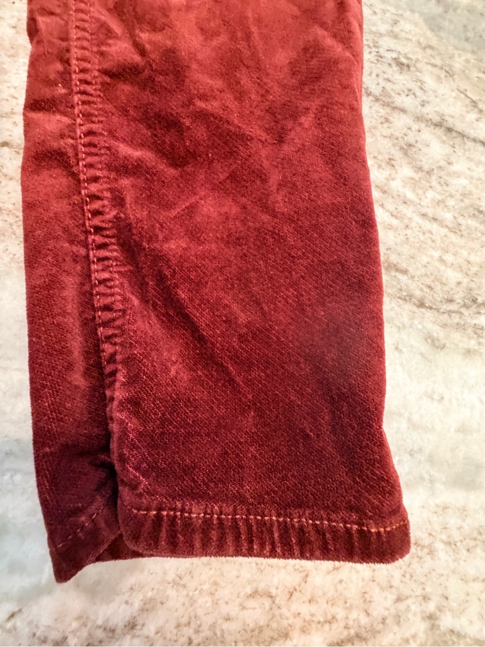 LOFT Burgundy Velvet Skinny Pants Women’s 10P 30 Petite - Picture 2 of 12